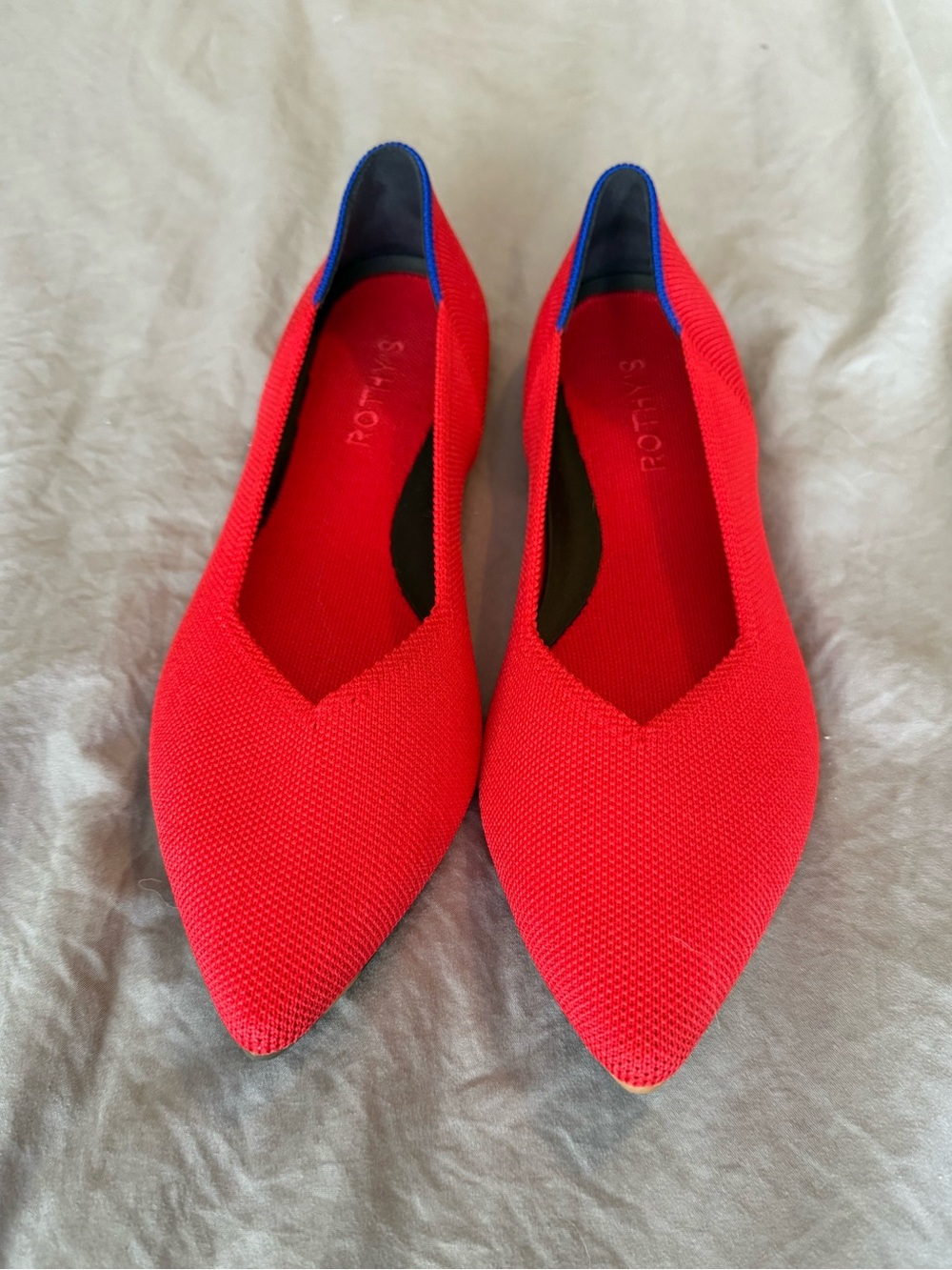 Rothy’s Red Pointed Knit Flats 8.5